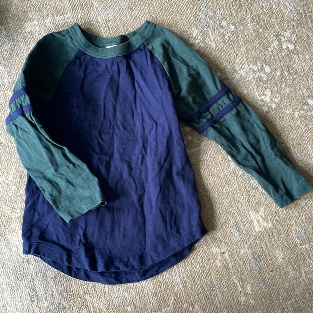 Long sleeved baseball shirt